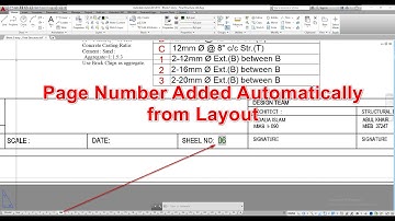 Auto Page numbering from AutoCAD Layout