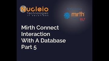 Mirth Connect Interaction With A Database Part 5