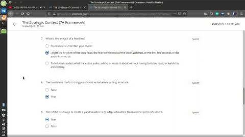 The Strategy of Content Marketing week 2 quiz