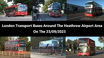 (4K) London Transport Buses Around The Heathrow Airport Area On The 23/09/2023