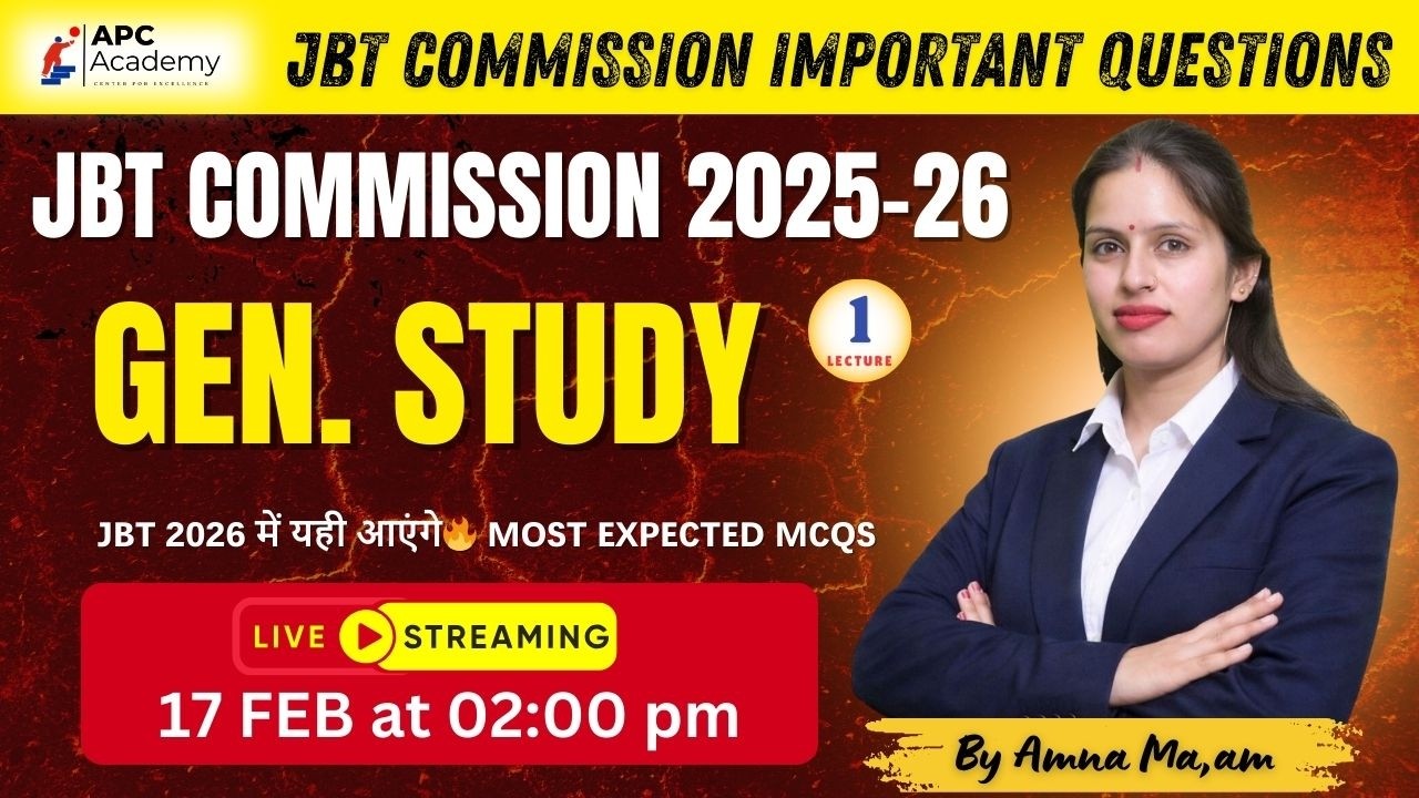 JBT || GEN. STUDY || P - 1 Most Important Questions + PYQ 
