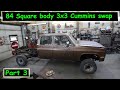 Moving the Cummins back and clutch pedal placement on the Squarebody