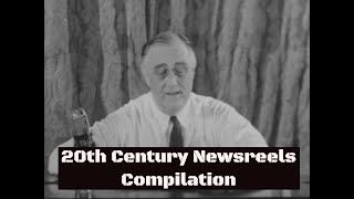20th CENTURY NEWSREELS COMPILATION FDR ACCEPTS THIRD TERM NOMINATION SILK FROM JAPAN GG48655