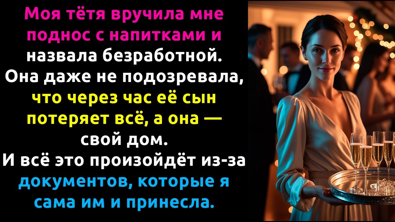 Моя тётя назвала меня БЕЗРАБОТНОЙ... и через час я забрала у неё ДОМ.