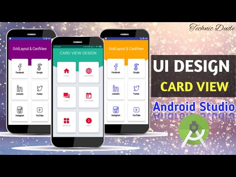 Create Modern Grid Layout and CardView  Layout in Android Studio