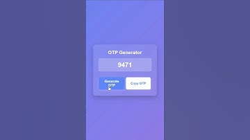 Create an OTP Generator in 30 Seconds! 🔐 (HTML + CSS + JS Tutorial)