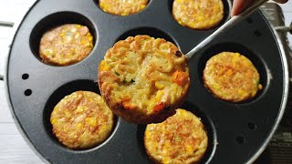 Mini egg noodle ommelette recipe II, delicious and simple snack