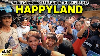 Living in Extreme Poverty in Manila Philippines | Happyland Tondo Manila [4K]