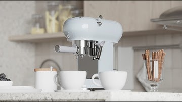 White Coffee Machine Lifestyle 3D Animation