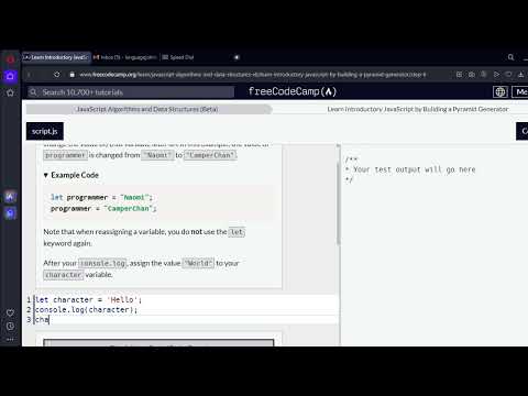 freeCodeCamp Learn Introductory JavaScript by Building a Pyramid Generator Part 6