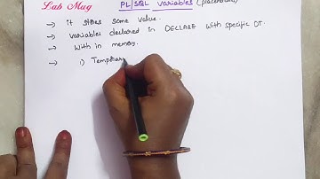 Variables in PL/SQL || SQL IN TELUGU
