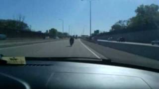 Riding a Moped on the freeway