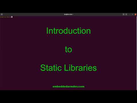 Creating and Linking Static Libraries