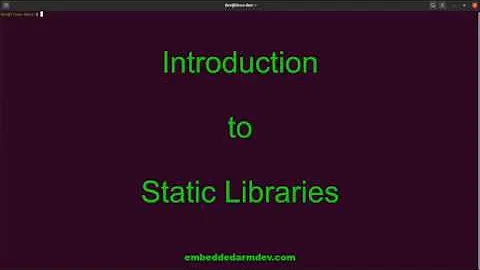 Creating and Linking Static Libraries