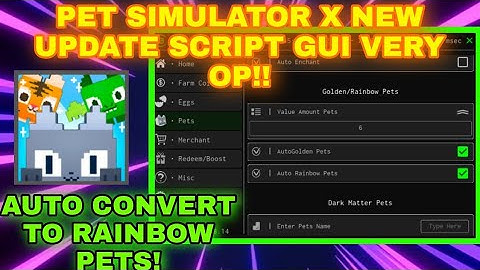 Pet simulator x Script for Arceus x | Auto convert to rainbow pets Auto Fuse Auto enchant & More