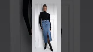 Saia Midi Jeans