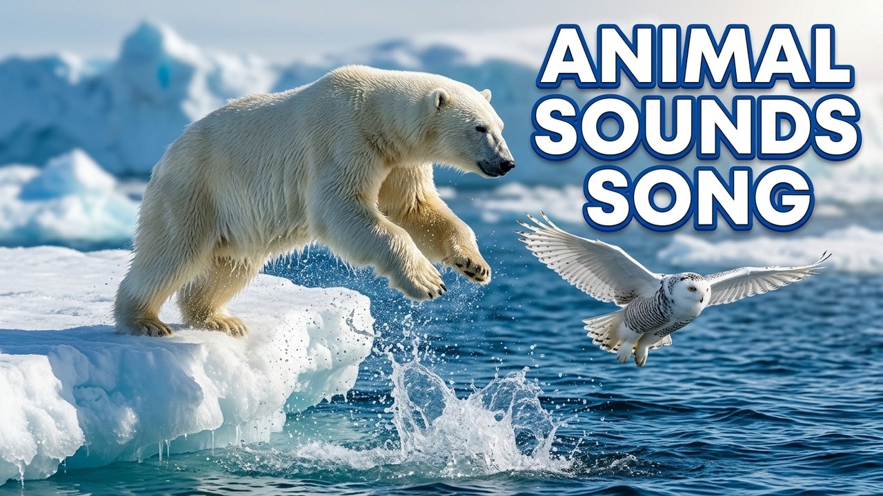 Arctic Animal Sounds Song | North Pole Nursery Rhyme for Kids | Learn ...