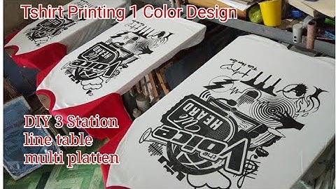 Tshirt Printing /Line Table /3 station /Multi platen/ 1 color print