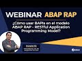 Webinar abap rap cmo usar bapis en el modelo abap rap  restful application programming model