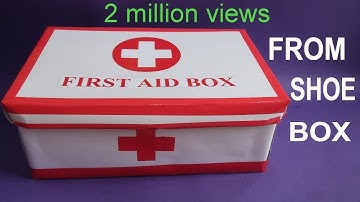 MAKE EASY FIRST AID BOX FROM SHOE BOX | FIRST AID kit FOR KIDS | BEST OUT OF WASTE | CREATIVE MOM