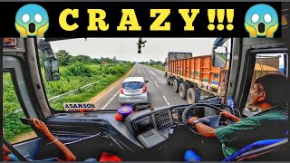 Extremely HIGH SPEED & SKILLED SCANIA Bus Driving in West Bengal | Asansol To Kolkata Bus Journey