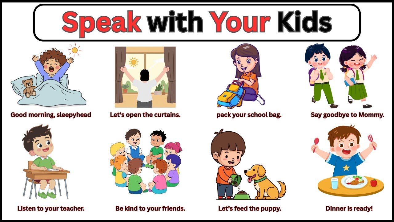 Speak English Easily with Kids | 100 Daily English Sentences | Fun ...
