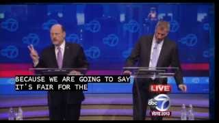 New York City Mayoral Debate (Pt 3) - Bill de Blasio vs Joe Lhota Debate 2013