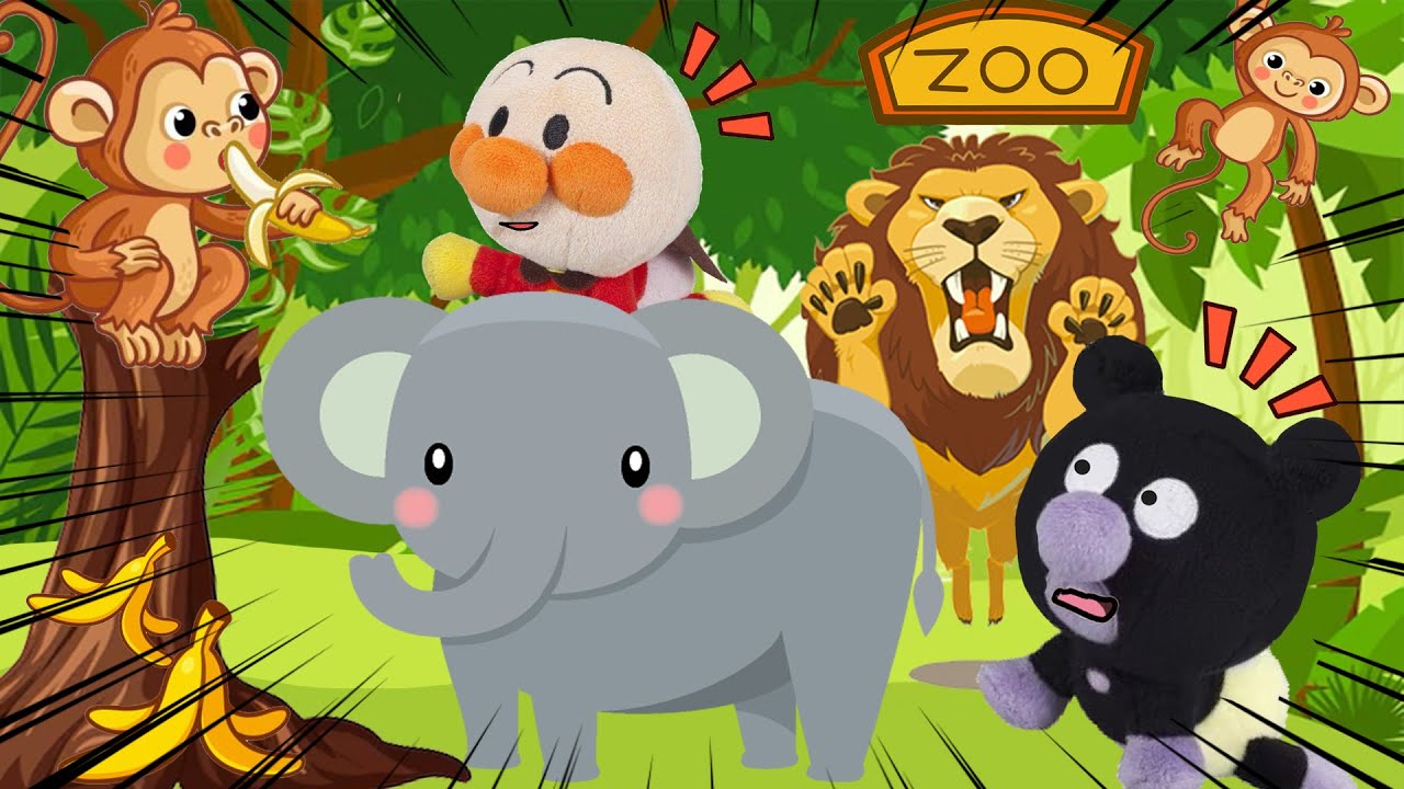 どうぶつえんに行こう！アンパンマンたちが動物園へお出かけして色んな動物たちと大騒ぎ！アンパンマンアニメanpanman anime