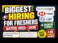 Finally GlobalLogic Biggest Hiring Announced | HSBC, L&amp;T Hiring Freshers