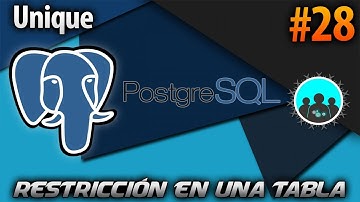 Como restringir los valores en una tabla? - Clausula UNIQUE | PostgreSQL #28