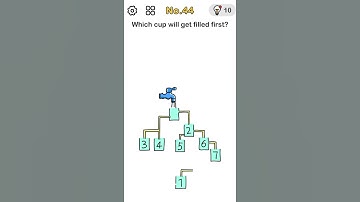 Brain Out Level 44 _ Which Cup Will Get Filled First