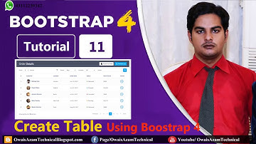 Bootstrap 4 Data Table | Bootstrap 4 Beginner Tutorials 11 Urdu Hindi | Owais Azam