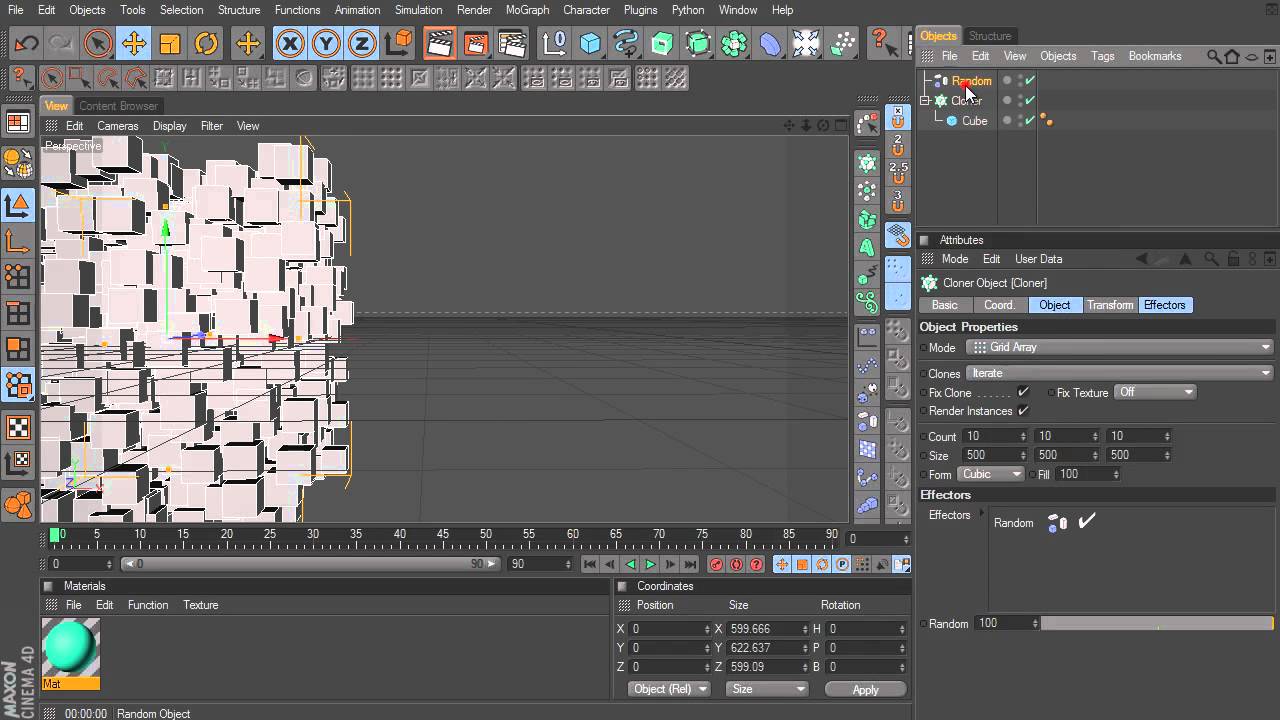 cinema 4d random effector
