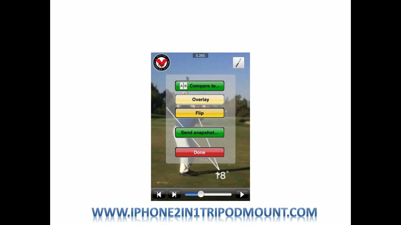 V1 Golf Swing Analysis Mobile App + iPad iPad 2 iPad 3 Tripod Mount by