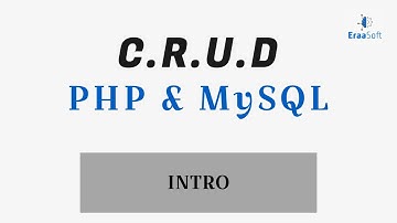 crud using php and mysql - intro (Arabic)