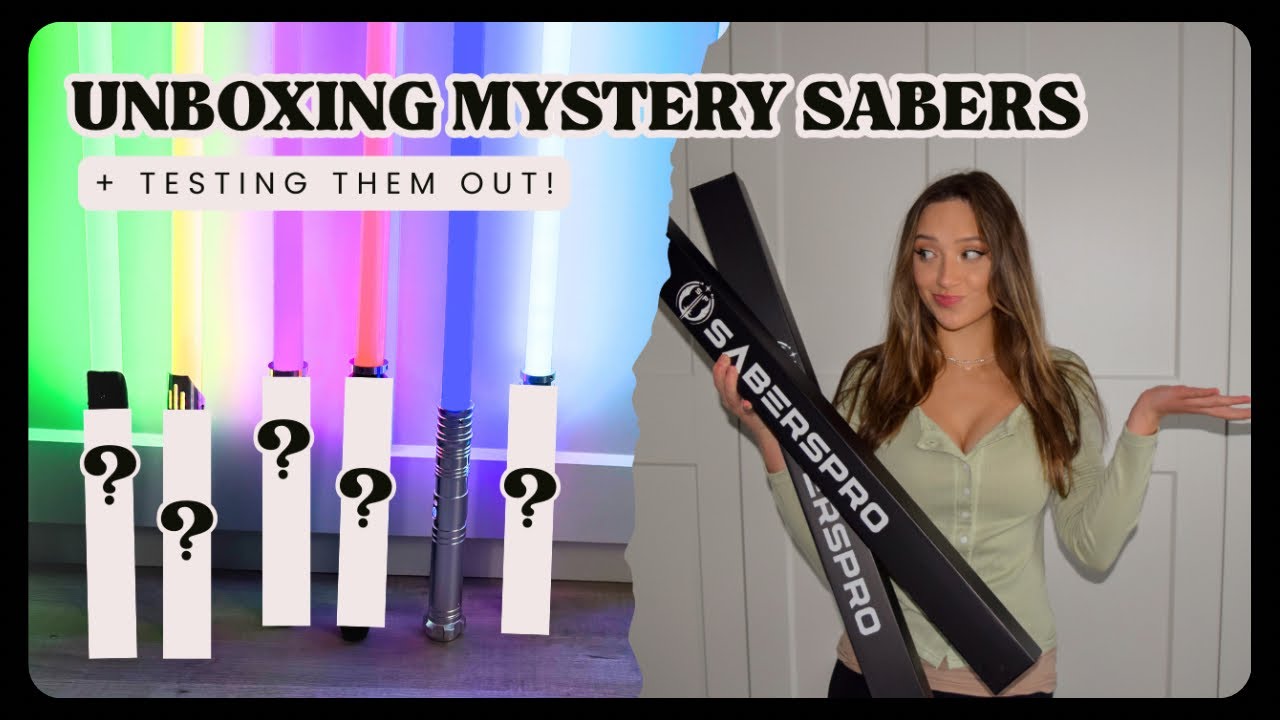 unboxing mystery lightsabers + testing them out! | Sabers Pro Apprentice Collection | 