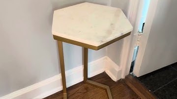 Possile C Shaped End Table Set of 2, Small Side Table for Sofa and Bed, Couch Tables That Slide Unde