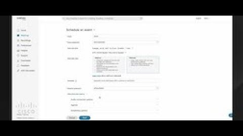 Webcast Option in New Webex Events