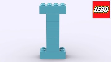 Lego Letter I - Easy Alphabet building instructions