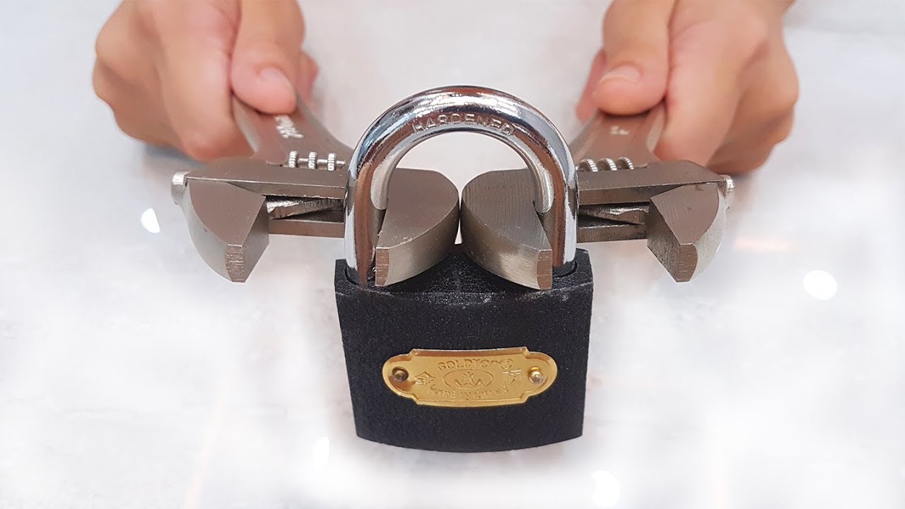 How to open a lock with a nut wrench