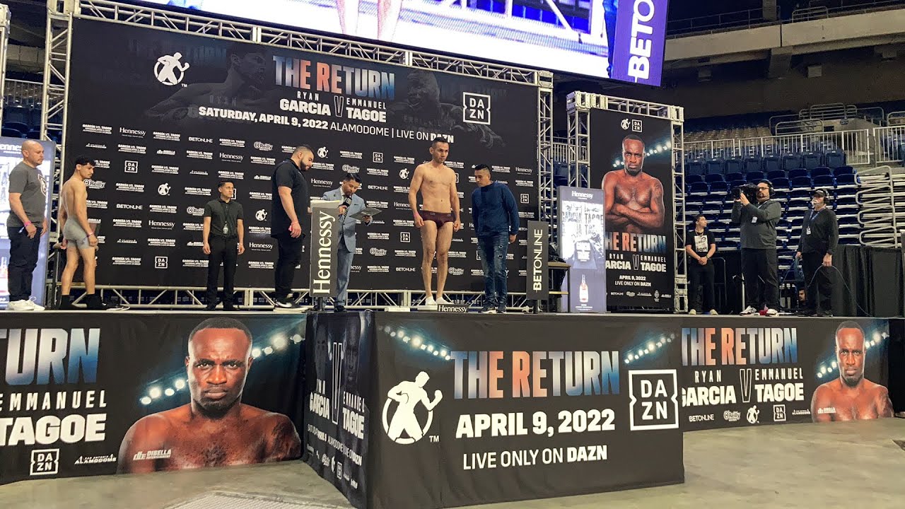 LIVE Ryan Garcia Vs Tagoe Weigh in & Final Face Off EsNews Boxing