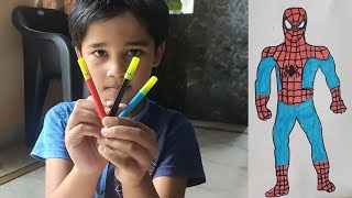 Spiderman Drawing and Coloring - Step by step for children screenshot 5