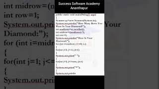 Half Diamond Pattern Program |Tip#197| #trending #ytshorts #viralshort