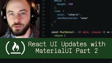 React UI Updates with MaterialUI Part 2 (P5D31) - Live Coding with Jesse