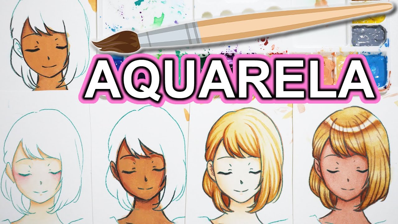 COMO PINTAR PELE COM AQUARELA ESCOLAR DA PENTEL