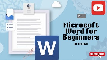 [తెలుగు] Microsoft Word Tutorial for Beginners - Part1 - IN TELUGU