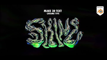 Easy chrome text animation with Blender 2.8 render eevee