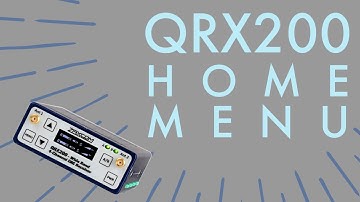 Home Menu on Zaxcom QRX200