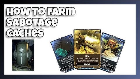 How to farm Sabotage Caches Quick and Easy | Warframe