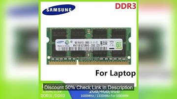 SAMSUNG DDR3 DDR3L Memory Ram SODIMM Laptop RAM 8GB 4GB 2GB 1333 1600Mhz 1866MHz High Performance No
